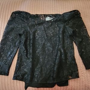 EXPRESS Lace Peasant Top NWT